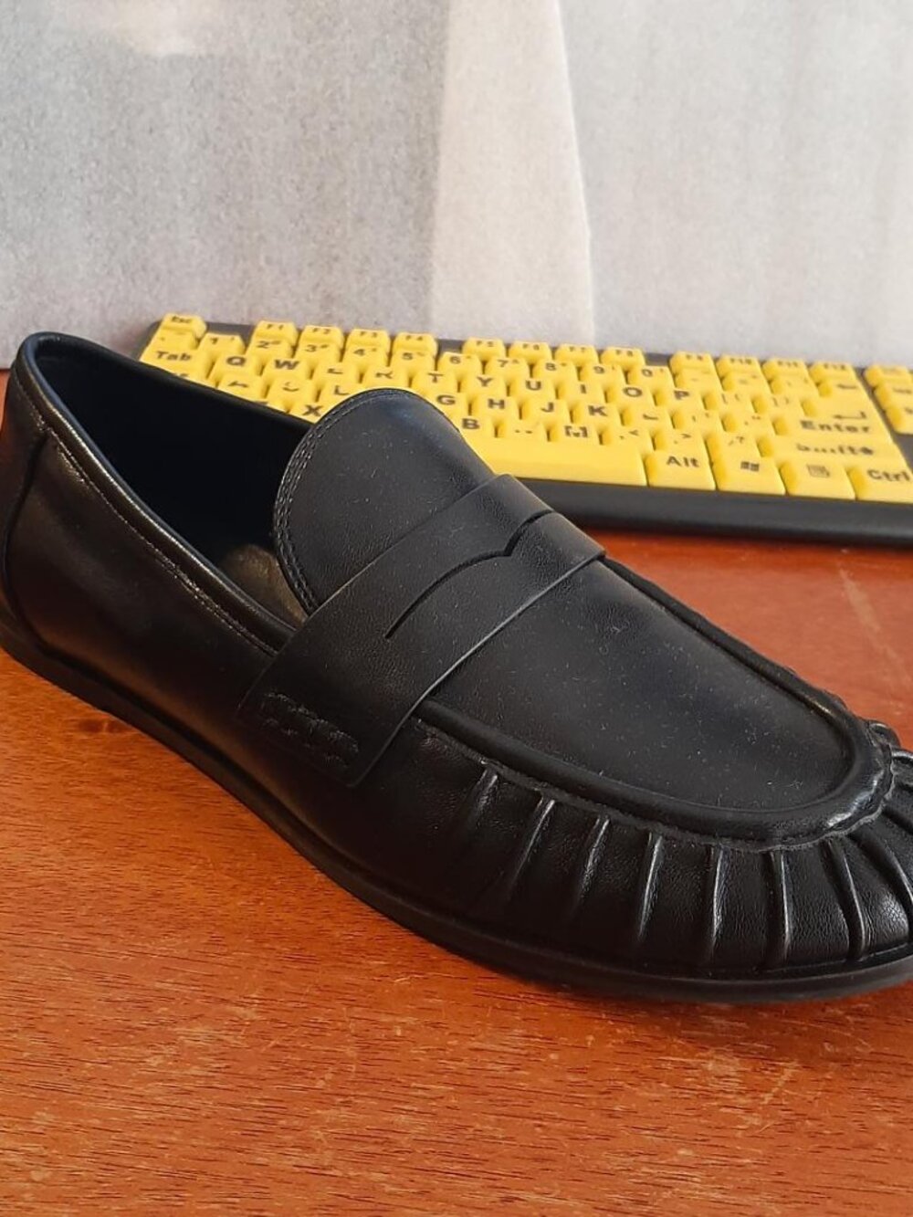 QIY Penny Loafers For Women Flats Dressy Moccasins slip On Black Sz 9 Worn Once